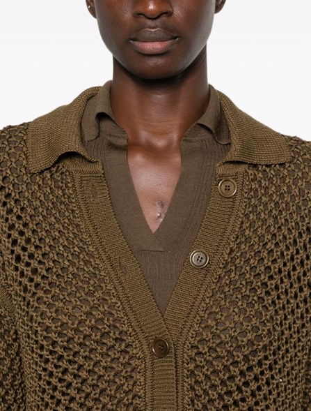 MAX MARA - MAX MARA コットンコードネットのカーディガン