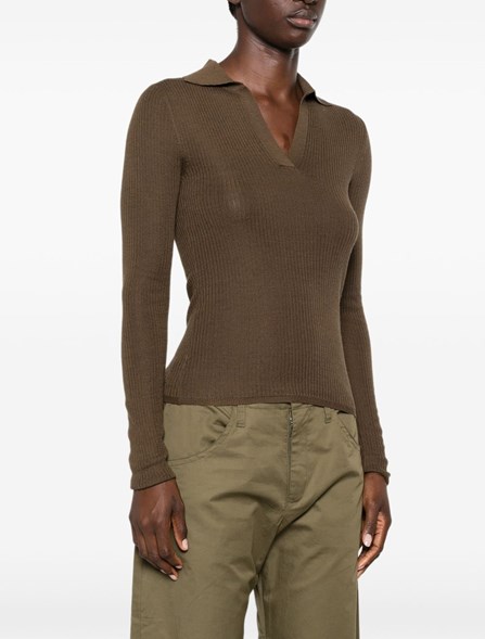 MAX MARA - MAX MARA ニットウェア: カシミヤとシルクのポロセーター
