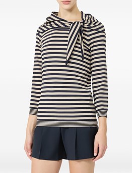 MAX MARA - MAX MARA Maglia in filato di viscosa con foulard