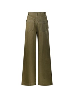 MAX MARA - Pantalone in bull di cotone spalmato