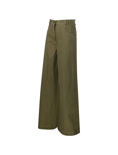 MAX MARA - Pantalone in bull di cotone spalmato
