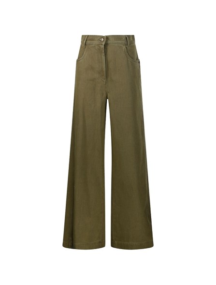 MAX MARA - Pantalone in bull di cotone spalmato