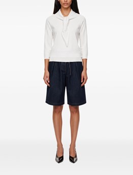 MAX MARA - Maglia in filato di viscosa con foulard