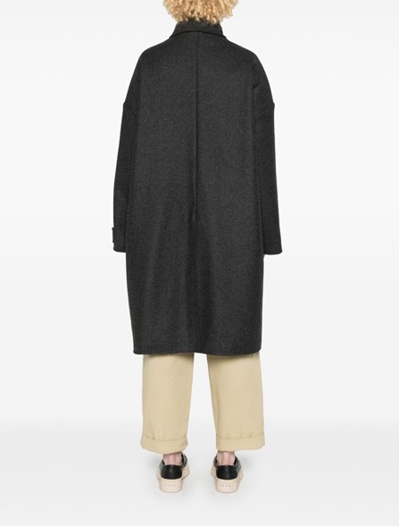PLAN C - MELANGE WOOL DOUBLE COAT