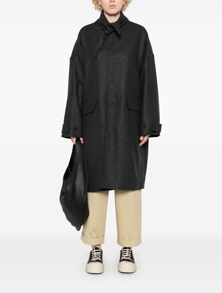 PLAN C - MELANGE WOOL DOUBLE COAT