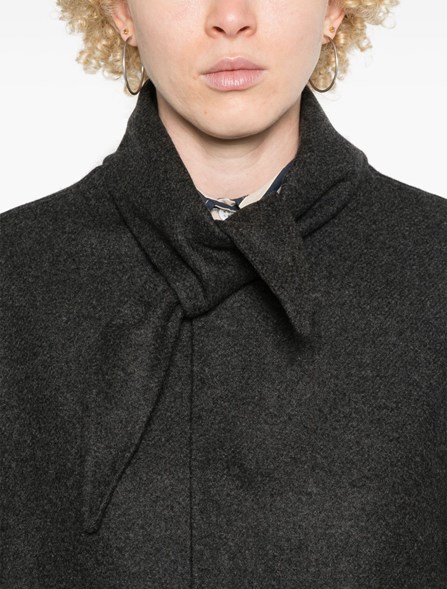 PLAN C - MELANGE WOOL DOUBLE COAT