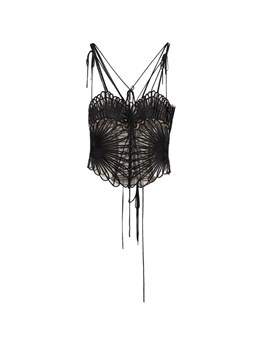 THE ATTICO - Top in tulle ricamato