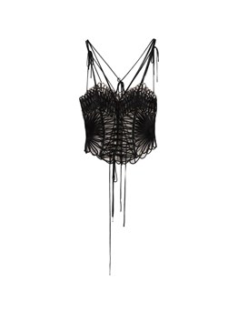 THE ATTICO - Top in tulle ricamato