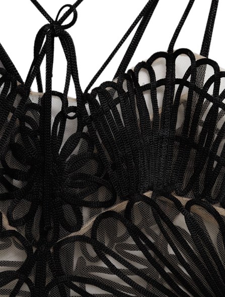 THE ATTICO - Embroidered tulle top
