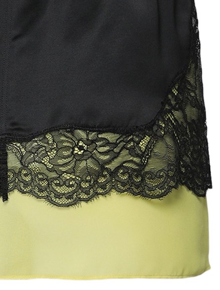 THE ATTICO - Mini gonna in pizzo e satin