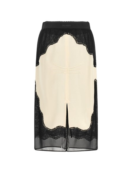 THE ATTICO - Gonna in satin e pizzo