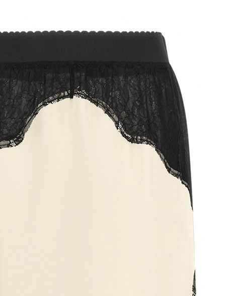 THE ATTICO - Gonna in satin e pizzo
