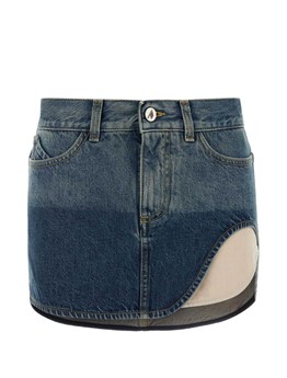 THE ATTICO - Denim mini skirt