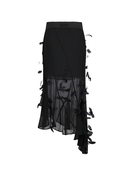 THE ATTICO - Skirt with Ostrich Feathers