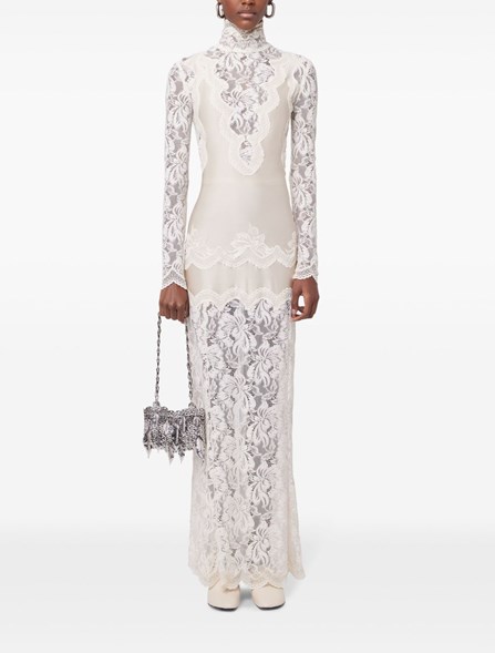 RABANNE - stretch jersey and lace dress