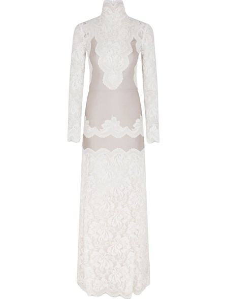 RABANNE - stretch jersey and lace dress