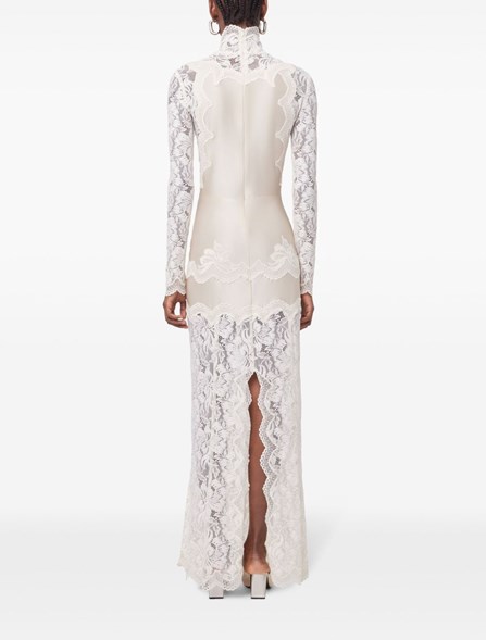 RABANNE - stretch jersey and lace dress
