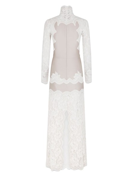 RABANNE - stretch jersey and lace dress