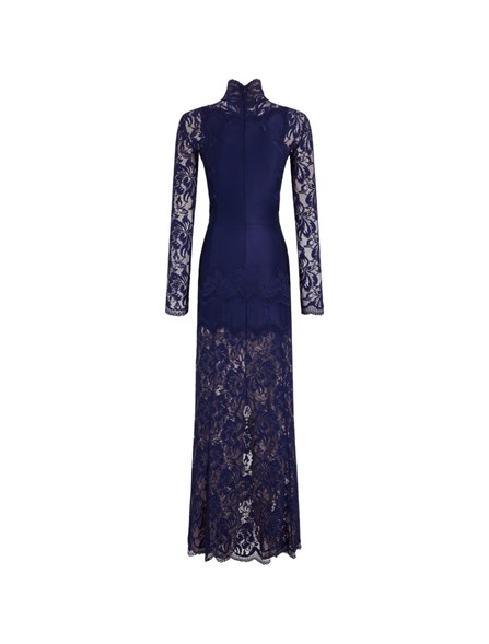 RABANNE - stretch jersey and lace dress