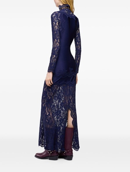 RABANNE - stretch jersey and lace dress