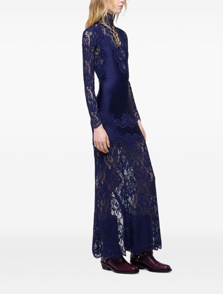 RABANNE - stretch jersey and lace dress